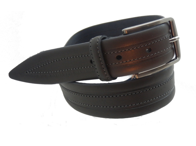 Cintura in Pelle volanata - Testa di Moro - 35mm